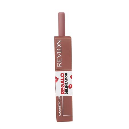 Revlon Colorstay Limitless Matte+Longwear Lip Liner Gratis Pakc barra de labios líquida vegana acabado mate de larga duración 24 horas y perfilador de labios color intenso y duradero no transfiere