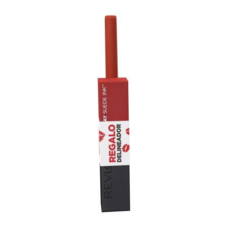 Revlon Colorstay Suede Ink+Longwear Lip Liner Gratis Pakc barra de labios vegana acabado mate intenso hasta 8 horas de duración y perfilador de labios color intenso y duradero no transfiere