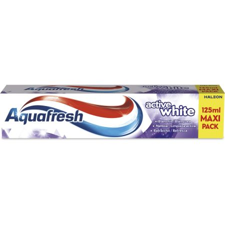 Aquafresh Pasta De Dientes Active White Maxi Pack Pasta de dientes blanqueante para unos dientes limpios y brillantes 125 ml