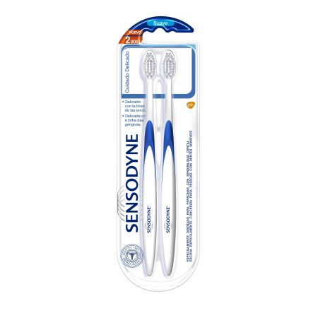 Sensodyne Cepillo Dental Suave Duplo Cepillo de dientes limpia con suavidad sin dañar las encías 2 uds