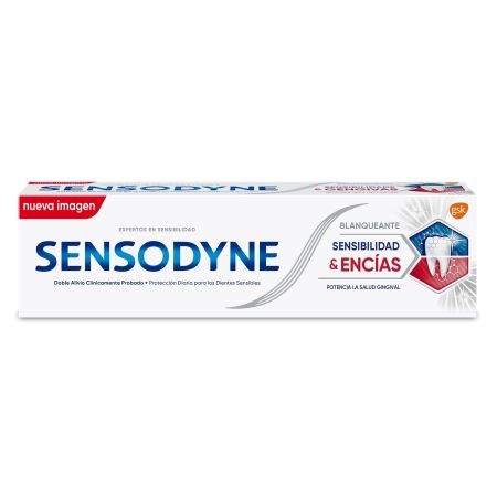 Sensodyne Dentífrico Sensibilidad & Encías Blanqueante Pasta de dientes de doble alivio para la sensibilidad y los problemas de encías 75 ml