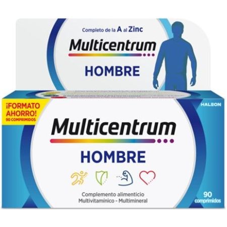 Multicentrum Hombre Complemento Alimenticio Multivitamínico y multimineral refuerza el organismo