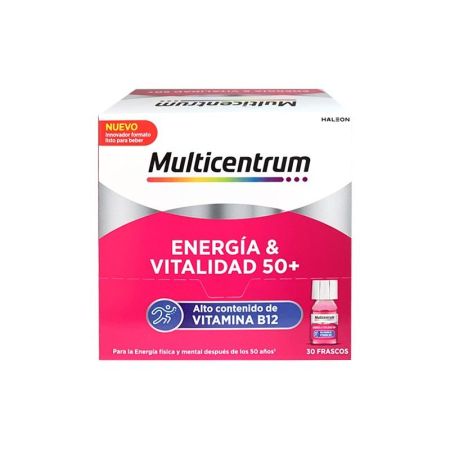Multicentrum Complemento Alimenticio Energía & Vitalidad 50+ Complemento alimenticio aporta energía física y mental después de los 50 años