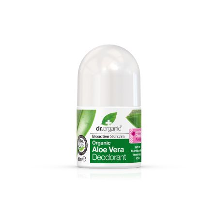 Dr.Organic Bioactive Skincare Organic Aloe Vera Desodorante Roll-On Desodorante vegano sin alcohol protección eficaz y duradera 50 ml