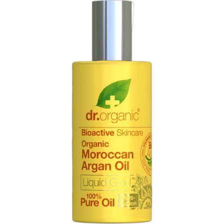 Dr.Organic Bioactive Skincare Organic Moroccan Argan Oil Liquid Gold Aceite puro vegano nutre y revitalliza para cabello rostro labios y uñas con aceite de argán marroquí 50 ml