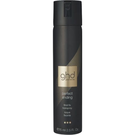 Ghd Perfect Ending Final Fix Hairpray Laca fijadora de viaje ideal para hacer un peinado rápido y duradero en cualquier lugar protegiendo contra la humedad 75 ml