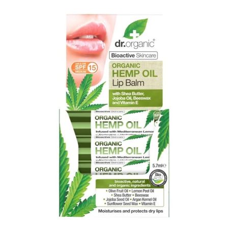 Dr.Organic Bioactive Skincare Organic Hemp Oil Lip Balm Sérum labial hidratante revitalizante y suavizante 10 ml