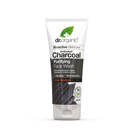 Dr.Organic Bioactive Skincare Activated Charcoal Purifying Face Wash Limpiador vegano purificante elimina exceso de grasa y restos de maquillaje con carbón activo 200 ml