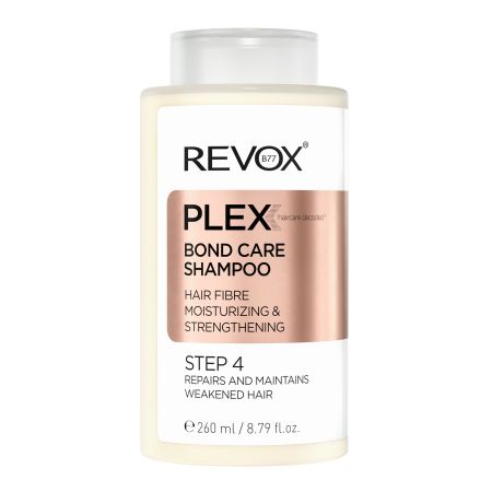 Revox Plex Bond Care Shampoo Step 4 Champú hidratante y reparador del cabello encrespado dañado o teñido 260 ml