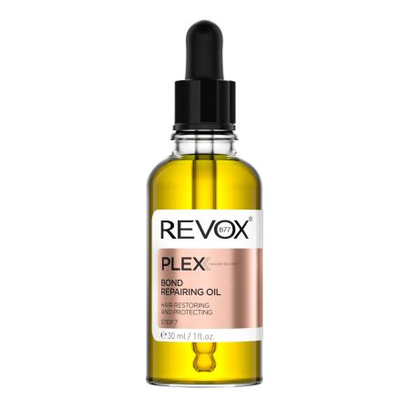 Revox Plex Bond Repairing Oil Step 7 Aceite capilar reparador acabado sedoso para cabello encrespado dañado o teñido 30 ml