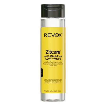 Revox Zitcare Aha-Bha-Pha Face Toner Tónico suave elimina células muertas de la piel y limpia poros 250 ml