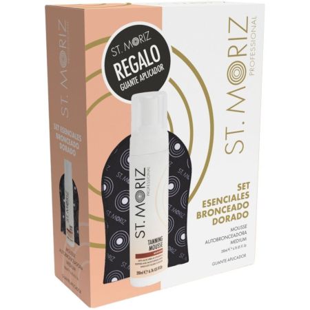 St.Moriz Mousse Autobronceadora Medium+Guante Aplicador Gratis Pack regalo autobronceador ofrece una piel hidratada con un acabado luminoso