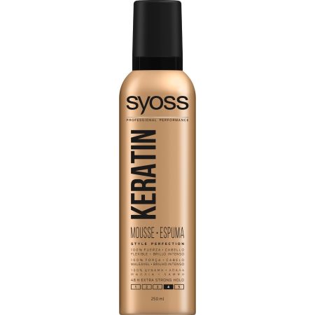 Syoss Keratin Espuma Nº4 Espuma para un cabello flexible y volumen intenso 48 horas de fijación 400 ml