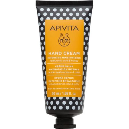 Apivita Hand Cream Intensive Moisturizing Crema de manos hidratante intensiva de fácil absorción ayuda a prevenir irritaciones para sensación suave 50 ml