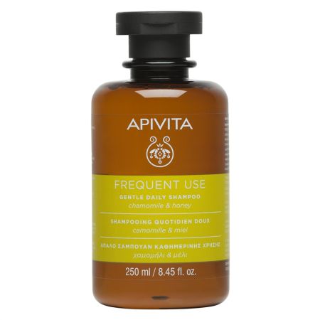 Apivita Frequent Use Gentle Daily Shampoo Champú limpiador suave sin sulfatos previene puntas abiertas ideal para todo tipo de cabellos 250 ml