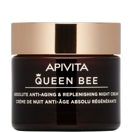 Apivita Queen Bee Absolute Anti-Aging & Replenishing Night Cream Crema facial de noche ilumina y unifica el tono de la piel ofreciendo hidratación absoluta y piel más firme 50 ml