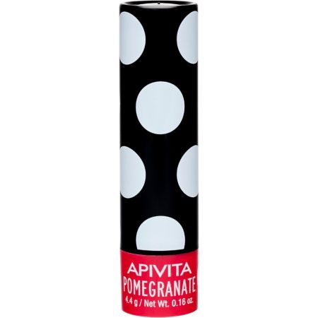 Apivita Bálsamo Labial Pomegranate Bálsamo labial hidratante previene la sequedad realzando el color natural para acabado brillante