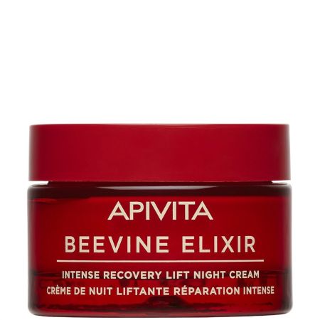Apivita Beevine Elixir Intense Recovery Lift Night Cream Crema facial de noche antiedad hidratante y sedosa redefine el óvalo facial ofreciendo un aspecto más firme 50 ml