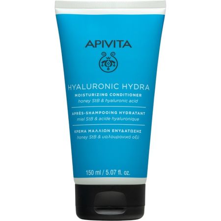 Apivita Hyaluronic Hydra Moisturizing Conditioner Acondicionador hidratante limpia suavemente y previene encrespamiento reduciendo la rotura capilar para cabello fino 50 ml