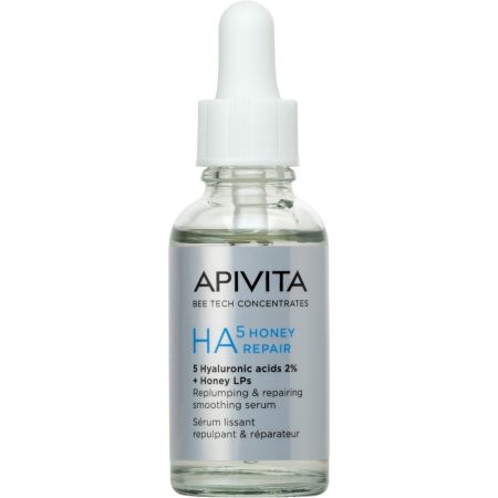 Apivita Ha 5 Honey Repair Replumping & Repairing Smoothing Serum Sérum reparador de textura gel sérum rellena reduciendo arrugas y alisando la piel para un aspecto suave 30 ml