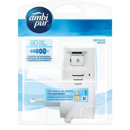 Ambipur Ambientador Difusor Ambientador eléctrico para hogar combate los olores y refresca hasta 80 días