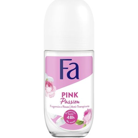 Fa Pink Passion Desodorante Roll-On Desodorante antitranspirante con aroma a rosas ofrece protección 48 horas 50 ml