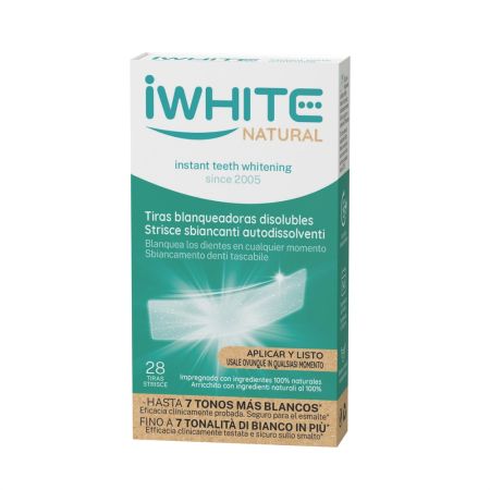 Iwhite Tiras Blanqueadoras Disolubles Tiras blanqueadoras disolubles sonrisa blanca y brillante con unos dientes hasta 7 tonos más blancos 28 uds