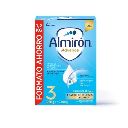 Almirón Leche Para Lactantes Advanced 3 Formato Ahorro Leche en polvo ayuda al sistema inmunitario a partir de 12 meses 1200 gr