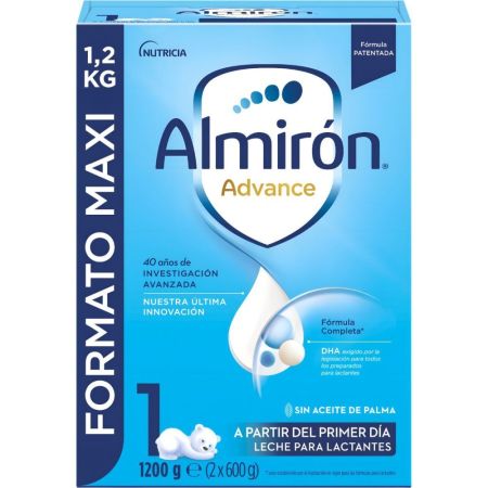 Almirón Advance 1 Leche Para Lactantes Formato Maxi Leche en polvo desarrollada cubre las necesidades nutricionales a partir del primer día 1200 gr