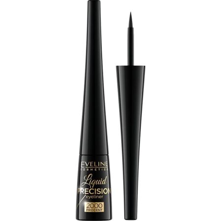 Eveline Cosmetics Liquid Precision Eyeliner Delineador de ojos líquido ideal para delinear y resaltar la belleza natural y la forma de los ojos