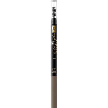 Eveline Cosmetics Brow Styler Multifunction 3in1 Brow Liner Lápiz de cejas con cepillo define y molde para color duradero y gran pigmentación