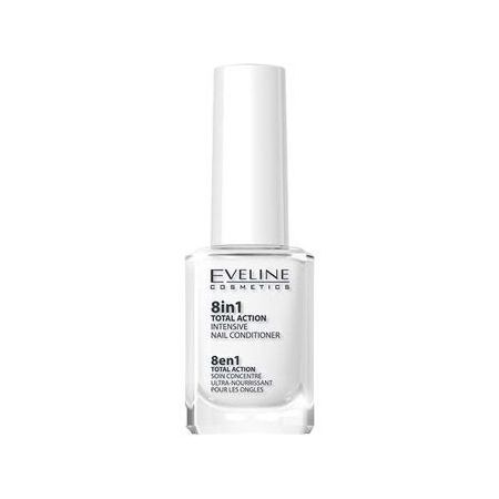 Eveline Cosmetics Nail Therapy Profesional 8in1 Total Action Tratamiento de uñas regenera y reconstruye de manera efectiva sella cura y estimula el crecimiento 12 ml
