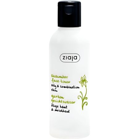 Ziaja Tónico Facial De Pepino Tónico vegano sin alcohol limpia en profundidad y cierra poros 200 ml