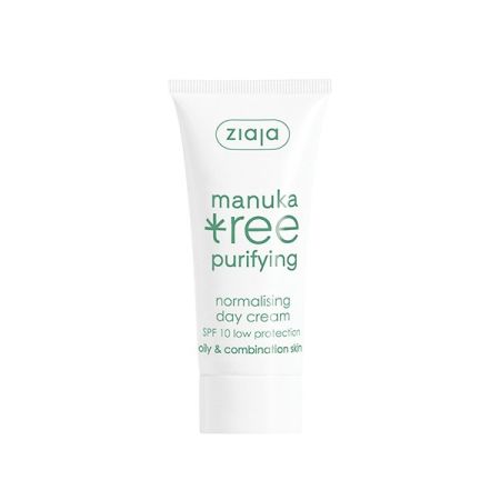 Ziaja Manuka Tree Purifying Normalising Day Cream Spf 10 Crema hidratante y matificante reduce imperfecciones grasa y puntos negros 50 ml