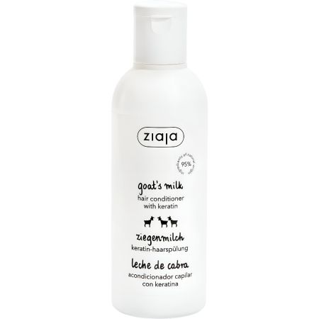 Ziaja Leche De Cabra Acondicionador Capilar Con Keratina Acondicionador capilar fortalecedor hidrata y suaviza porporcionando brillo para cabello opaco y seco 200 ml