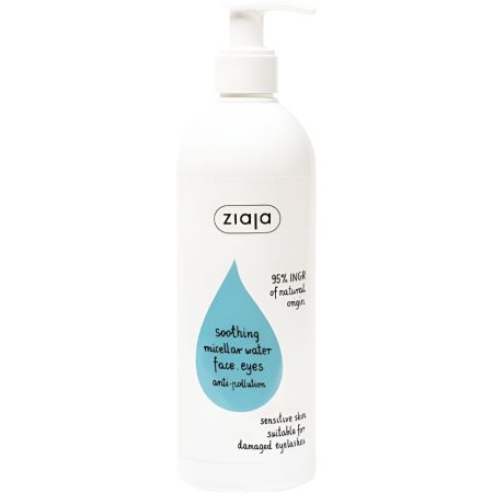 Ziaja Agua Micelar Calmante Agua micelar calmante para rostro y ojos limpia elimina y prepara la piel 390 ml