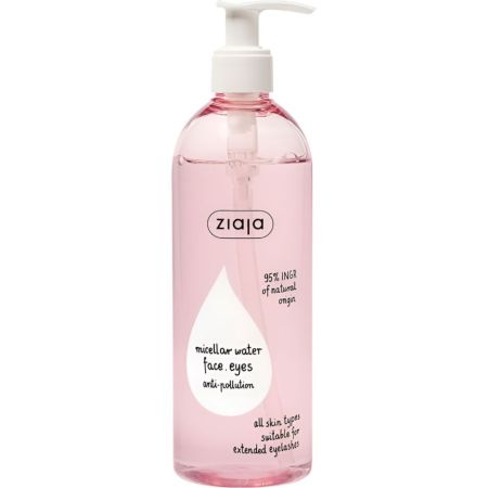 Ziaja Agua Micelar Rostro Y Ojos Agua micelar vegana limpia refresca y prepara la piel para tratamientos posteriores 390 ml