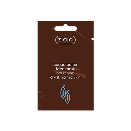 Ziaja Cocoa Butter Face Mask Mascarilla facial nutritiva de manteca de cacao para pieles secas y normales 7 ml