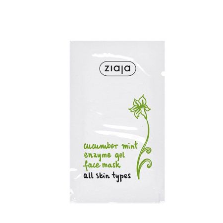 Ziaja Cucumber Mint Enzyme Gel Face Mask Mascarilla facial enzimática en gel con papaína y micro gránulos 7 ml
