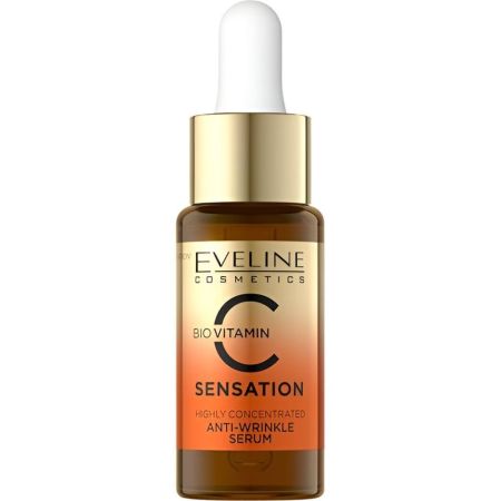 Eveline Cosmetics Bio Vitamin C Sesantion Anti-Wrinkle Serum 3 In 1 Sérum concentrado antiarrugas efecto antioxidante hidata y reafirma 18 ml
