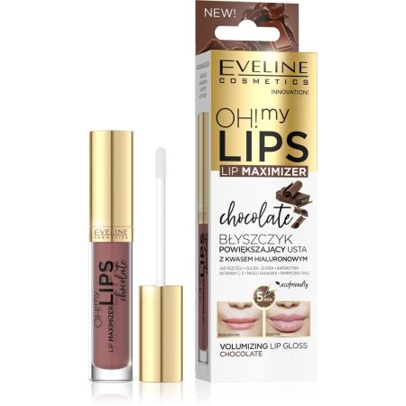 Eveline Cosmetics Oh! My Lips Lip Maximizer Brillo de labios vegano y duradero proporciona efecto de labios carnosos y agrandados