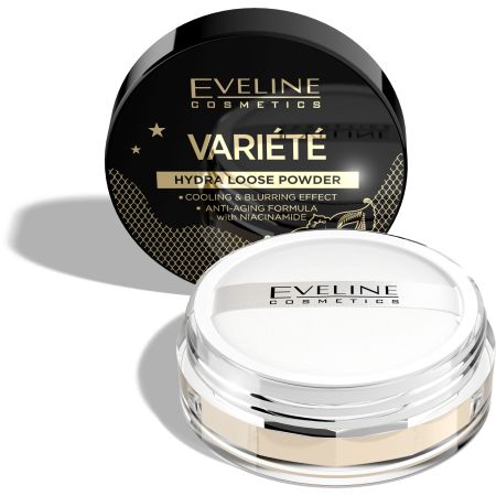 Eveline Cosmetics Variété Hydra Loose Powder Polvos sueltos traslúcidos efecto refrescante y aspecto radiante con ácido hialurónico