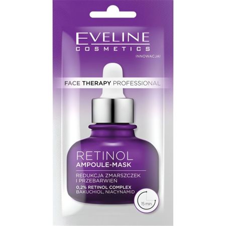 Eveline Cosmetics Face Therapy Professional Retinol Ampoule-Mask Mascarilla facial cuida la piel de los primeros síntomas del envejecimiento 8 ml