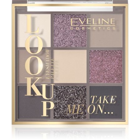 Eveline Cosmetics Look Up Eyeshadow Palette Paleta de sombras de ojos para crear look diarios o nocturnos 9 tonos