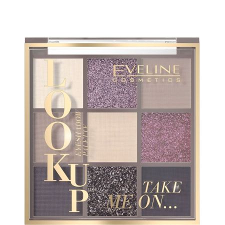 Eveline Cosmetics Look Up Eyeshadow Palette Paleta de sombras de ojos para crear looks diarios o nocturnos 9 tonos