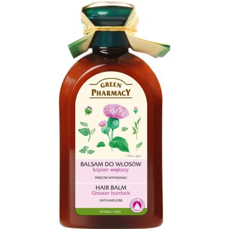 Green Pharmacy Hair Balm Greater Burdock Acondicionador anticaída hidratante aporta vitalidad al cabello con aceite de bardana 300 ml