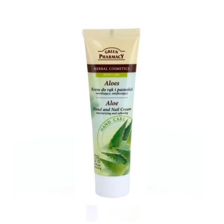 Green Pharmacy Hand Care Aloe Hand And Nail Cream Crema de manos y uñas regenera suaviza calma hidrata tonifica y fortalece 100 ml