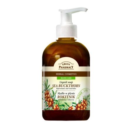 Green Pharmacy Hand Care Liquid Soap Sea Buckthorn Jabón de manos humedece suaviza y aromatiza las manos 465 ml