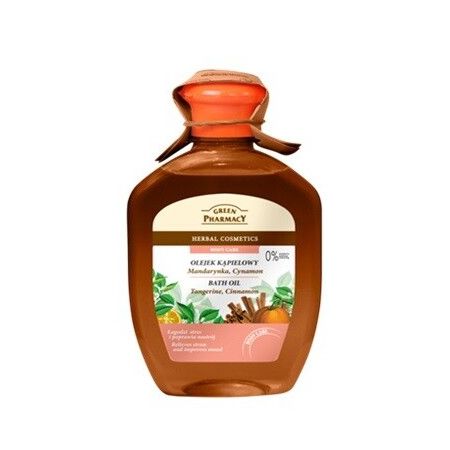 Green Pharmacy Body Care Bath Oil Tangerine & Cinamon Aceite de baño alivia el estrés y mejora el estado de ánimo con mandarina y canela 250 ml