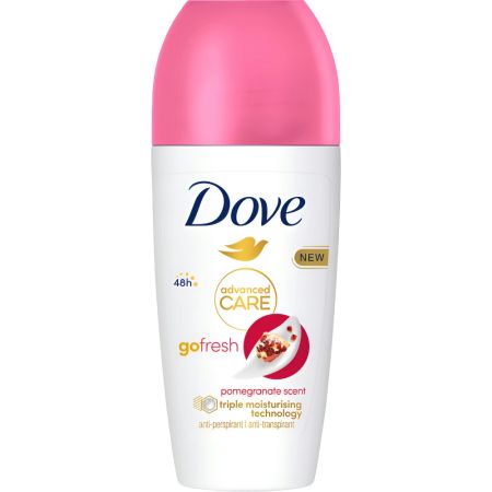 Dove Go Fresh Pomegranate Scent Desodorante Roll-On Desodorante invisible antitranspirable con fragancia pomelo y granada 48 horas 50 ml